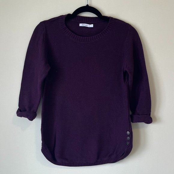 Reitmans Purple 3/4 Sleeve Sweater - Picture 1 of 4
